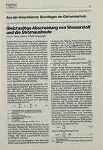 Gleichzeitige Abscheidung von Wasserstoff und die Stromausbeute