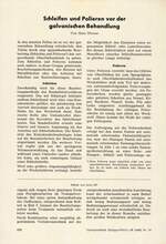 Schleifen und Polieren vor der galvanischen Behandlung