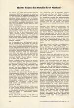 Woher haben die Metalle ihren Namen?