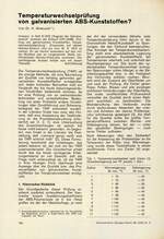 Temperaturwechselprüfung von galvanisierten ABS-Kunststoffen?