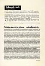 Richtige Vorbehandlung — gutes Ergebnis