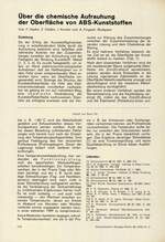 Über die chemische Aufrauhung der Oberfläche von ABS-Kunststoffen