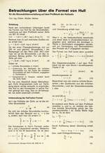 Betrachtungen über die Formel von Hull für die Stromdichtenverteilung auf dem Prüfblech der Hullzelle