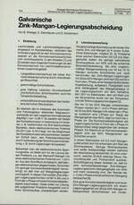 Galvanische Zink-Mangan-Legierungsabschneidung