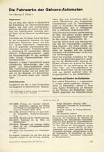 Die Fahrwerke der Galvano-Automaten