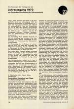 Jahrestagung 1970 der Deutschen Gesellschaft für Galvanotechnik