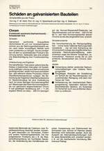 Schäden an galvanisierten Bauteilen