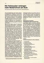 Die Verbraucher verlangen mehr Nickel/Chrom am Auto