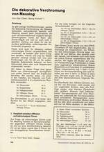 Die dekorative Verchromung von Messing