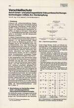 Verschleißschutz durch ionen- und plasmagestützte Vakuumbeschichtungstechnologien mittels Arc-Verdampfung