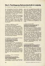 Die 4. Fachtagung Galvanotechnik in Leipzig