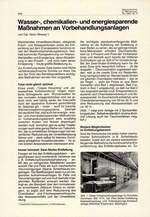 Wasser-, Chemikalien- und energiesparende Maßnahmen an Vorbehandlungsanlagen