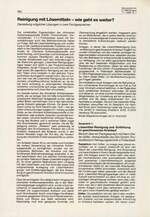 Reinigung mit Lösemitteln – wie geht es weiter?