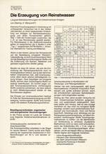 Die Erzeugung von Reinstwasser