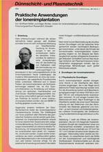 Praktische Anwendungen der Ionenimplantation