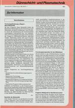 Zur Info - Dünnschicht- und Plasmatechnik 03/1998