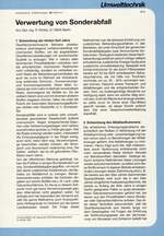 Verwertung von Sonderabfall