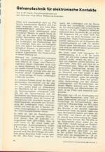 Galvanotechnik für elektronische Kontakte