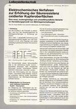 Elektrochemisches Verfahren zur Erhöhung der Säureresistenz oxidierter Kupferoberflächen