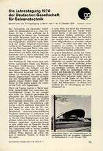 Die Jahrestagung 1970 der Deutschen Gesellschaft für Galvanotechnik