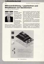 Mikroverdrahtung - Laserbohren und Metallisieren von Sacklöchern