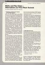 BGAs und Flip-Chips - Alternativen zur Fine-Pitch-Technik