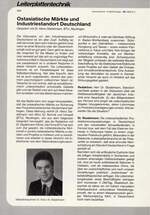 Ostasiatische Märkte und Industriestandort Deutschland