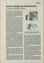 Aus den Anfängen der Galvanotechnik