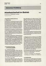 Arbeitssicherheit im Betrieb – Teil 3