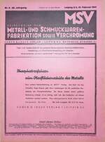 Zeitschrift für Metall- und Schmuckwarenfabrikation sowie Verchromung 02/1941