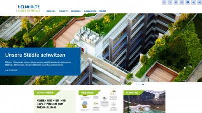 Helmholtz-Klima-Initiative: Neue Website
