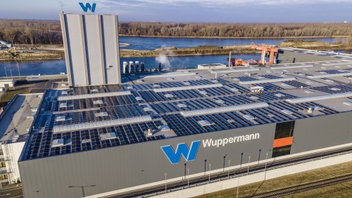 Die Photovoltaikanlage auf den Werksdächern der Wuppermann Hungary Kft. ist seit Januar 2022 in Betrieb. 