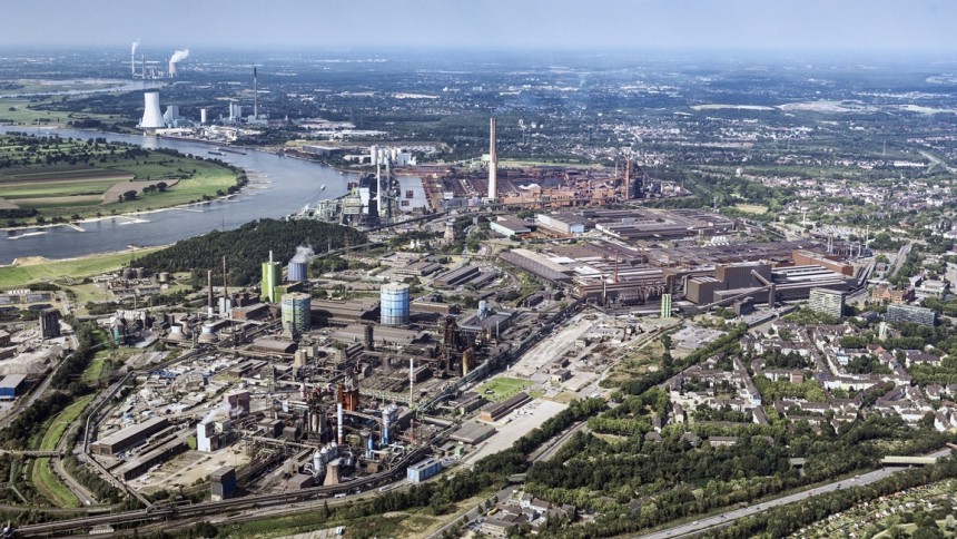 Das Werk von thyssenkrupp Steel in Duisburg