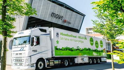 Lkw von Lidl Schweiz werden bis 2030 von fossilem Erdgas auf verflüssigtes erneuerbares Gas umsteigen