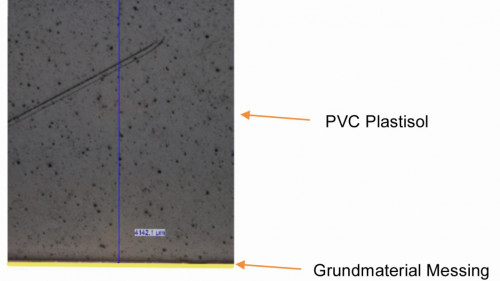 Abb. 1: PVC-Plastisol auf Messing