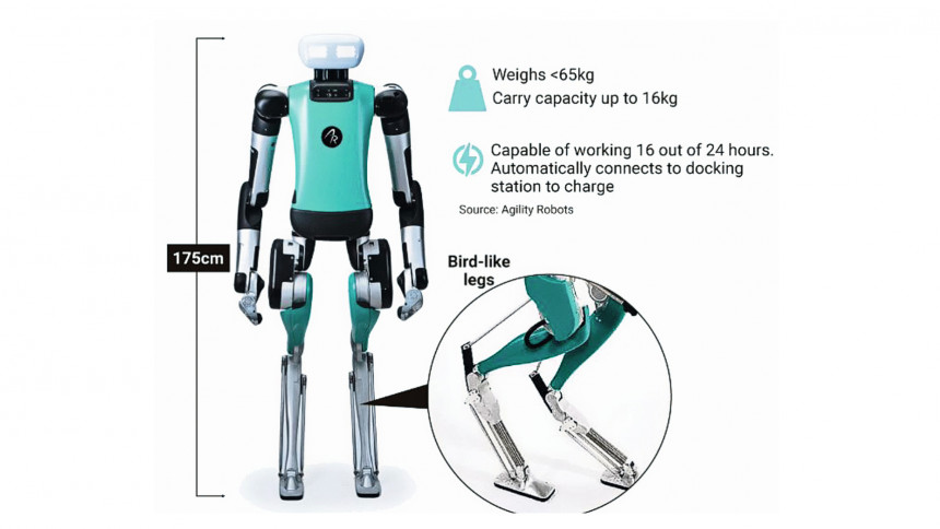 Abb. 1: Umrissansicht des Amazon-Roboters „Digit“   