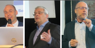 Moderator Marc Schmuck, Dr. Jörg Niemeier und Jürg Schüpbach