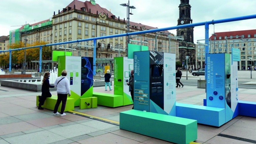 Zukunfts-Ausstellung von ‚Dresden-Concept‘ auf dem Dresdner Altmarkt